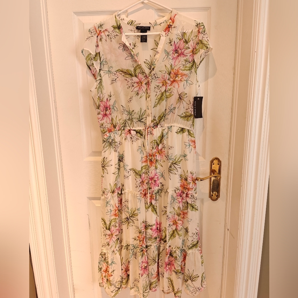 STELLA & JULIE Florian Sheer Dress Whimsical Fairycore